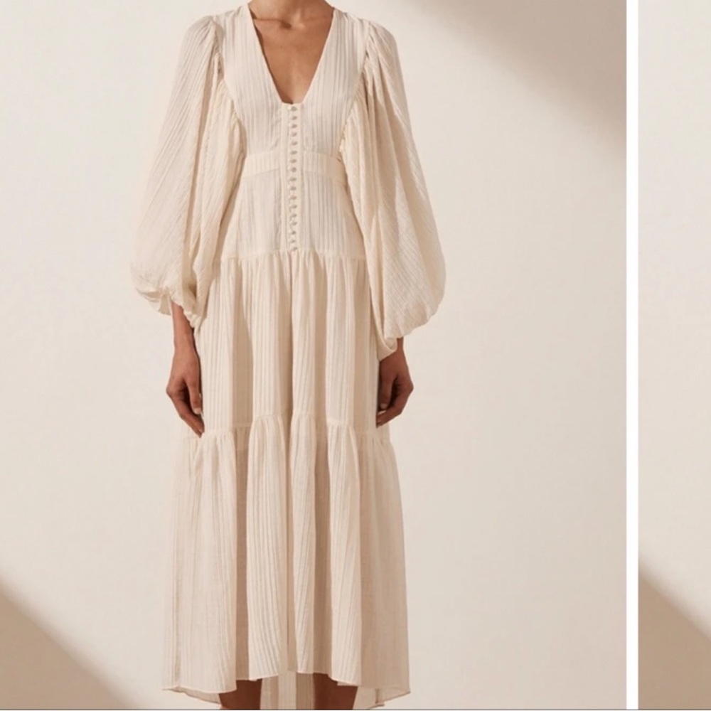 Shona Joy plunge-neck Mila dress